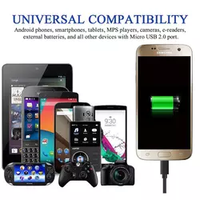 Câble de charge rapide USB V8 universel 1M 2A 2.1A Micro USB pour téléphones mobiles, ordinateurs, imprimantes