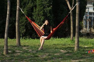 Bán buôn đu di động ngoài trời cắm trại võng bông võng giường Võng ngoài trời với quanh co thanh - Product Image 5