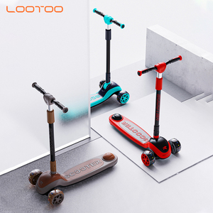 Tricycle à trois roues pour enfants en alliage d'aluminium, trottinette à pousser, roues à LED clignotantes, pliable, hauteur réglable pour les tout-petits, extérieur - Product Image 5