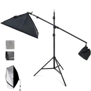 2.4 m Photo Studio Overhead Boom Arm Top Light Stand with Grip Head for Softbox Light