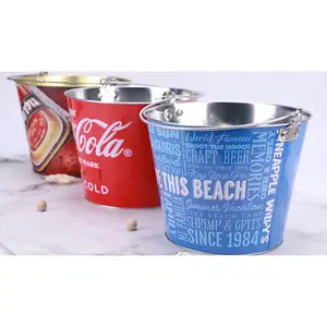 Tùy Chỉnh Ice Tin Xô Nước Giải Khát Bồn Tắm Thiếc Mạ Kẽm Xô