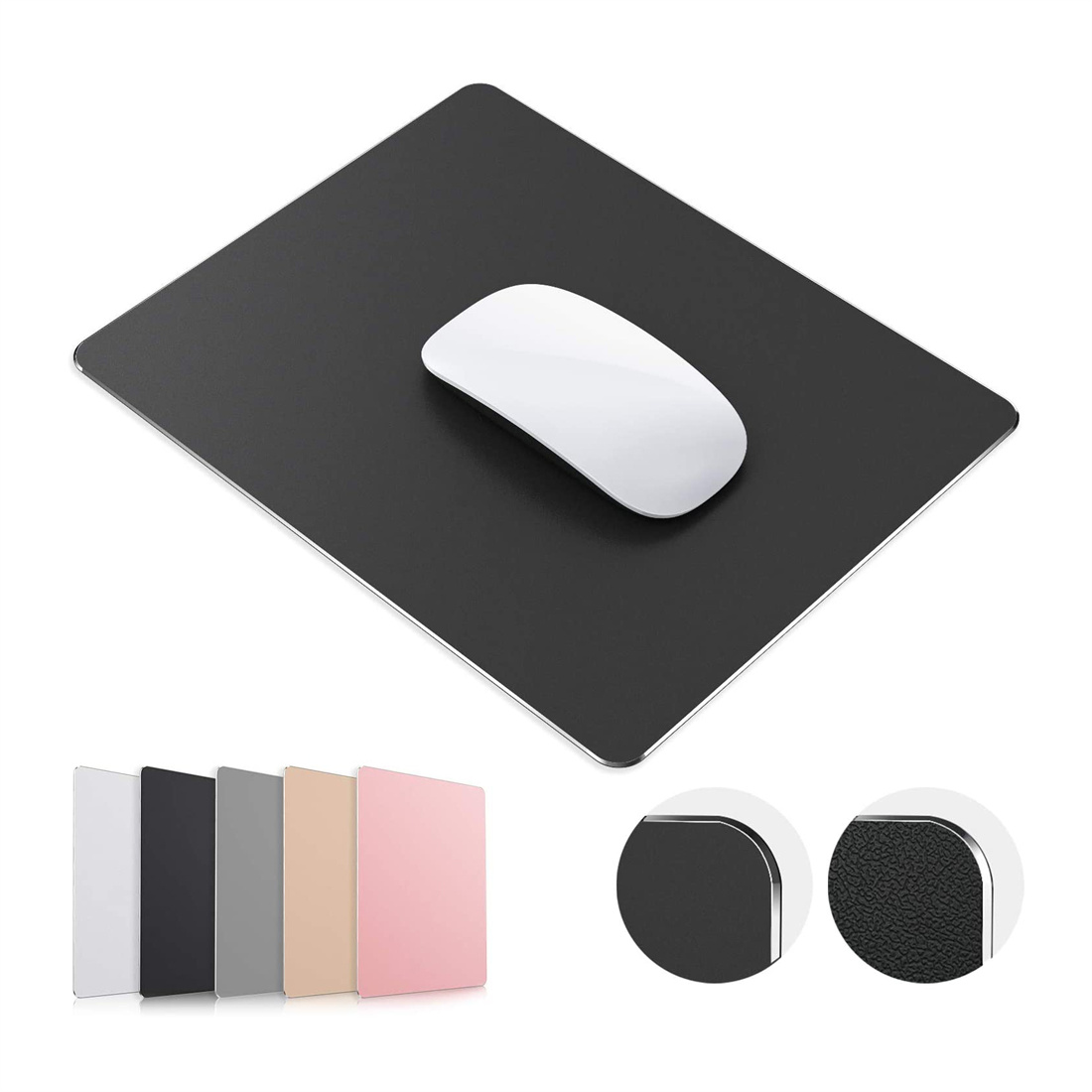 Оптовая продажа, логотип на заказ, 3D Гладкий Водонепроницаемый сублимационный чистый rgb офисный игровой металлический алюминиевый коврик для мыши