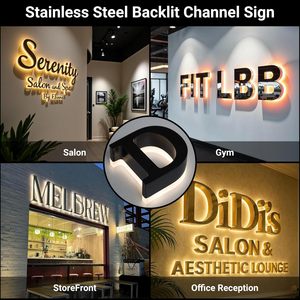 3D kênh thư dấu hiệu Acrylic Backlit chữ ký thép không gỉ 3D bảng hiệu ngoài trời estaurants khách sạn cửa hàng - Product Image 5