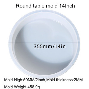 YS Büyük Yuvarlak Okyanus Masası Taburesi Silikon Kalıp DIY Sanat Ev Dekorasyonu Büyük Şarküteri Tabağı Epoksi Reçine Kristal Kalıp Araçları - Product Image 6