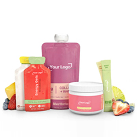 Gelée de fruits naturels à 4 saveurs, marque privée, soutien immunitaire, stimulant du métabolisme, gel énergétique