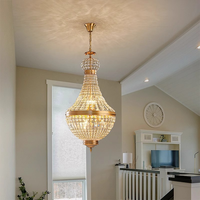 Lustre classique cristal luxe rétro Style européen salon Villa lustre décoratif en cristal