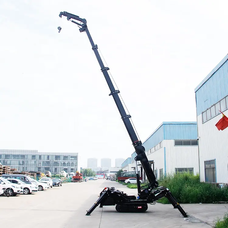 1t 3t 5t 8t 12t Petite grue pliante portable personnalisable Rotative à 360 degrés pour grue sur chenilles à espace étroit