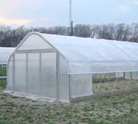 Serre tunnel agricole commerciale, arche, cadre galvanisé à chaud pour la culture de tomates et de légumes avec ventilation/refroidissement