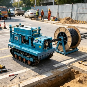 <span class=keywords><strong>Machine</strong></span> de transport de câbles optiques autopropulsée à essence de type chenille pour les projets d'ingénierie électrique et de construction de fibres optiques - Product Image 1