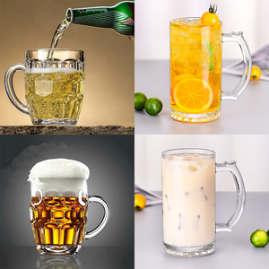 <span class=keywords><strong>Verre</strong></span> à bière transparent personnalisé avec logo, 280 ml, 1 L, avec poignée, pour bière artisanale, verrerie transparente, mug à jus, vente chaude - Product Image 6