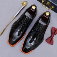 ASTON M.JAZZ Handgefertigte Hochwertige Maßgeschneiderte Herren Spitze Schnürschuhe Stilvolle Atmungsaktive Lederschuhe für das Büro
