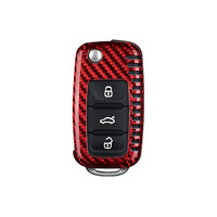Housse de clé de voiture pour VW MK5 NK6, housse de clé de voiture en Fiber de carbone, housse de clé en t-carbone