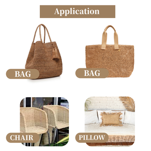 Tapis en raphia tressé durable, résistant à la décoloration et écologique pour les espaces intérieurs et extérieurs protégés, meubles d'extérieur - Product Image 5