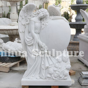 Statue d'ange en marbre blanc sculpté à la main, <span class=keywords><strong>prix</strong></span> de la <span class=keywords><strong>pierre</strong></span> <span class=keywords><strong>tombale</strong></span> - Product Image 6