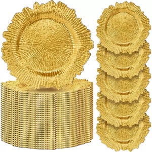 Platos Redondos de Plástico de Lujo para Catering, Vajilla de Alta Calidad para Hoteles y Bodas, Origen China, para Buffet - Product Image 1