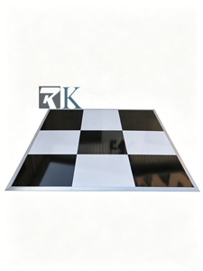 Dance Floor Portable Party Wedding Event Flooring with Plywood <b>Platform</b> Aluminum Edging - Product Image 2