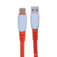 Grosir disesuaikan kabel Data ultra-cepat warna cairan silikon ponsel kabel pengisi daya tebal anti-kerusakan PVC tipe-c