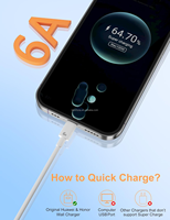 Câble USB C 100W 6A Super Charge 6A Câble de charge USB-C Type C Câble de données Cordon de charge rapide pour Huawei Honor Magic6 Lite 6Pro