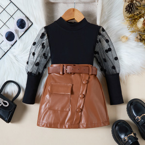 Toptan butik çocuk kız giyim bebek 2 parça üst etek seti yaz çocuklar yürümeye başlayan kız elbise - Product Image 3