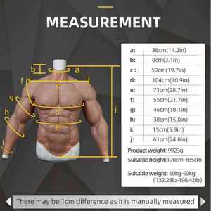 人工ハイカラーシリコンリアルなキリンアームマッスルコスプレマッスルチェスト腕付き - Product Image 5