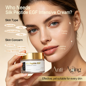 <span class=keywords><strong>Crema</strong></span> Intensiva con Péptidos de Seda EGF, Marca Privada OEM, Reafirmante, Antiarrugas, Hidratante con Complejo de Péptidos 9 y Ácido Hialurónico - Product Image 3