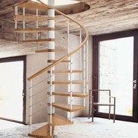 Verzinkte Stahl-Modulare DIY-Wendeltreppe Rostfrei Vorgefertigt Modern Langlebig Maßgefertigt für Innenbereich Villa Apartment Hotel