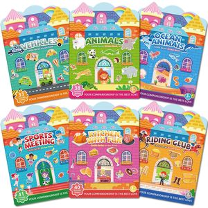 Early Educational Quiet Sticker <b>Book</b> <b>Puzzle</b> Toy for Children Baby Reusable Toddler Travel Toy Sticker <b>Books</b> Fun Activities - Product Image 5