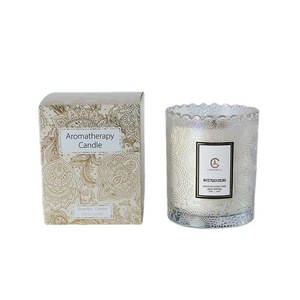 Scented Candles Cylinder Shape Lace Trimmed Cup Plant Scent Soy Wax Glassware Aromatherapy Gift - Product Image 3