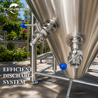 Cuve de Fermentation Industrielle en Acier Inoxydable Tonsen 2000L 3000L Unitank Conique pour Brasserie et Pub-Bière