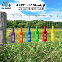 Lot de 6 Bouteilles de tir en plastique incassables avec corde de suspension, 6 Cibles de tir pour l'intérieur et l'extérieur