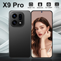 Nouveau Smartphone 5G Débloqué CDMA LTE Original Android 15 X9 Pro 2026 avec Écran HD 7,3 Pouces, Grande Capacité 16 Go + 1 To, Langues Mondiales