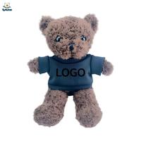 Ours en peluche personnalisé avec logo imprimé sur t-shirt, taille et couleur sur mesure, jouet animal en peluche pour cadeau d'entreprise lors de réunions annuelles, certifié CPC