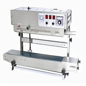 Automatic Horizontal Continuous food liquid plastic bag Band Sealing Sealer Machine with date printing