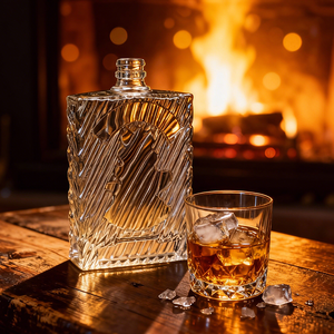 Emballage de bouteille en verre personnalisée pour vin, whisky, brandy, vodka, rhum, <span class=keywords><strong>gin</strong></span>, tequila, 500 ml - Product Image 1