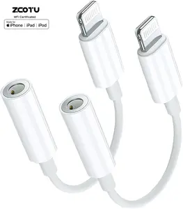 एमएफआई प्रमाणित प्रकाश ningto 3.5mm हेड फोन्स ईरफ़ोन जैक ऑडियो औक्स एडाप्टर Dongle के लिए iPhone 14 13 12 11 प्रो iPad, आईओएस 15 और अधिक