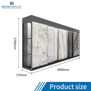 Tùy chỉnh đẩy-kéo thạch anh <span class=keywords><strong>Granite</strong></span> Mẫu hiển thị lớn gạch ceramic trượt phiến đá cẩm thạch đá dipslay đứng kệ - Product Image 3