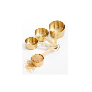 Taza medidora de METAL hecha a mano, tazas de medición personalizadas, cucharas medidoras de METAL y latón, nuevo aspecto, precio al por mayor - Product Image 3