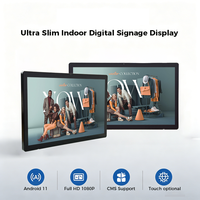 Écran d'affichage numérique LCD 43 pouces avec CMS gratuit, affichage publicitaire mural intérieur, signalisation numérique Android pour café et restaurant