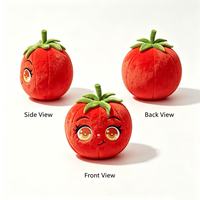 Jouets de haute qualité, nouveau design, vente en gros d'usine, plantes en peluche douces personnalisées en forme de tomates pour enfants