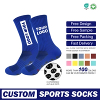 Chaussettes de sport pour adultes, tissées sur mesure, respirantes, antidérapantes, avec logo sur le bord, pour le football, vente en gros directe d'usine, faible MOQ