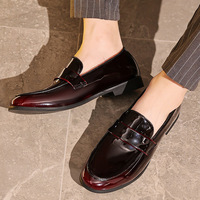 2026 Herren Luxus Business Schwarze Slip-On Anzugschuhe Klassische Formelle Schwarze Leder-Slip-On-Schuhe für Geschäftsanlässe