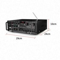 AOSHEN MP326BT 200W 400W Maks 110V/220V BT Stereo 3 Kanal 4 Ohm Metal Ev Tipi Amfi