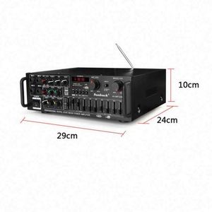 Amplificateur de voiture AOSHEN MP326BT 200W EQ BT stéréo 4 ohms mono, puissance réelle, 4 canaux - Product Image 3