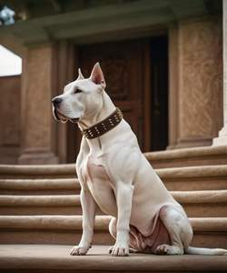 Collar para mascotas con pinchos de cuero genuino hecho a mano de primera calidad Collar de perro de cuero resistente de 2,2 pulgadas de ancho - Product Image 5