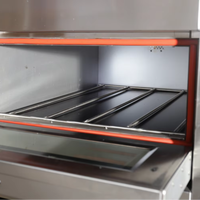 Four électrique commercial à un seul niveau avec grille amovible, four à pâtisserie en acier inoxydable pour boulangerie et restaurant
