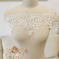 DELACE JZQ haute qualité fleur cordon broderie cils dentelle garnitures planches doux Tulle dentelle Applique pour robe de mariée