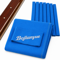 Billardtuch für Pooltisch Luxus Club Klassischer Holztisch Graues Filz mit 6 Bandstreifen