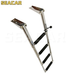 Seacar 4 Step Stainless Steel Telescopic Boat Ladder For <b>Yacht</b> Marine Use - Product Image 1
