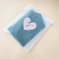 Sacs en plastique PE givrés imperméables avec fermeture éclair pour vêtements et chaussures, faible MOQ, fabriqués au Guangdong, personnalisez votre design