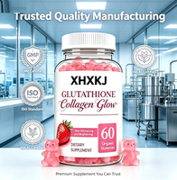 Gummies de Collagène et L-Glutathion Éclaircissants pour la Peau, Fabrication GMP ISO, 60 unités, Livraison Rapide, OEM pour Adultes, Marque Personnalisée